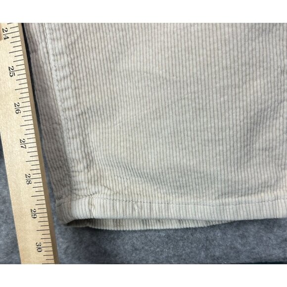 Reason Cargo Pants Mens 34 Beige Double Knee Straight Leg Corduroy Textured - Picture 13 of 16